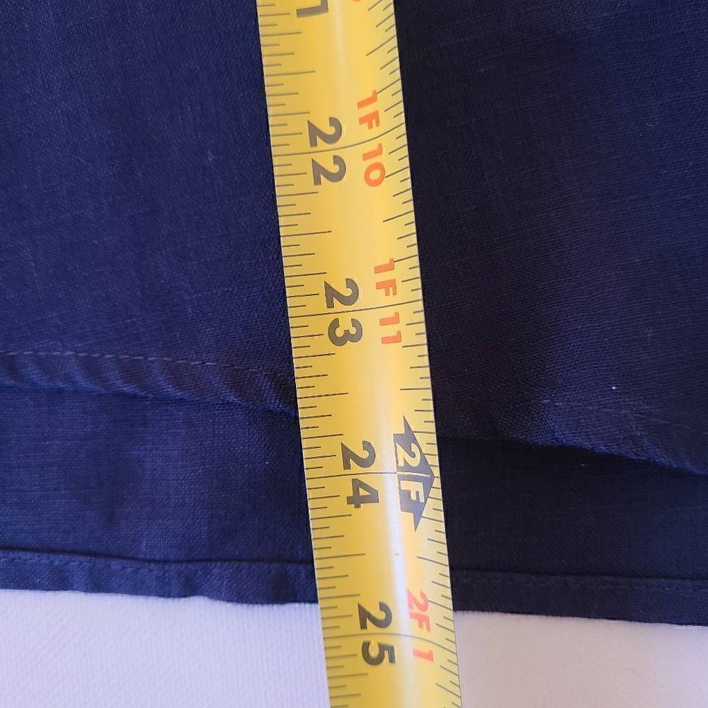 Peck and Peck Womens Navy Blue Linen Short Sleeve Casual Top Small - Picture 7 of 8